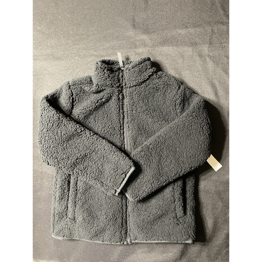 Amazon Essentials Sherpa Fleece Jacket Black Kids Small 6-7 NWT Zip Up